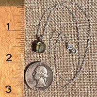 Labradorite Necklace Sterling Silver #8916-Moldavite Life