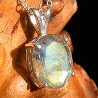 Labradorite Necklace Sterling Silver #8917-Moldavite Life