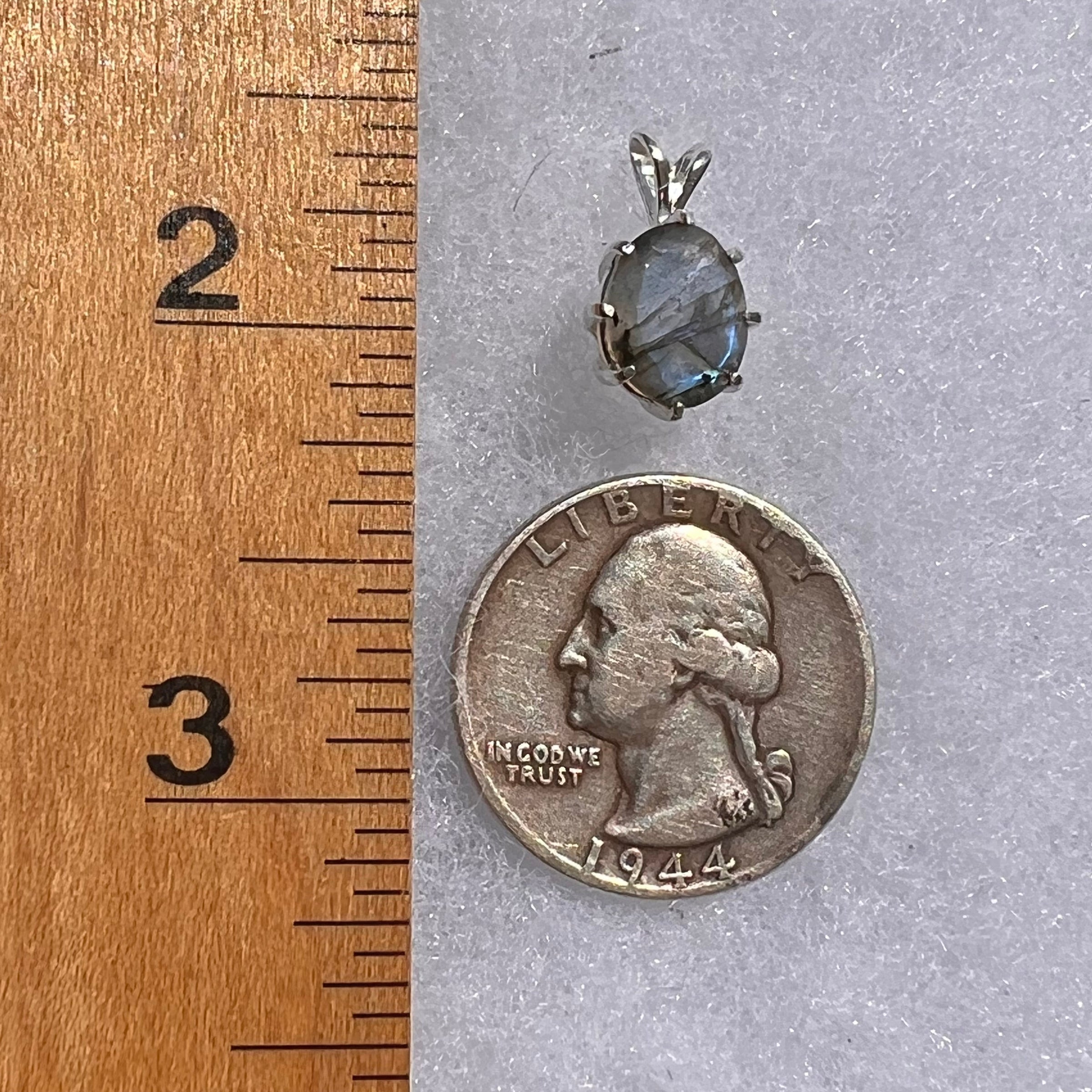 Labradorite Pendant Sterling Silver #5240-Moldavite Life