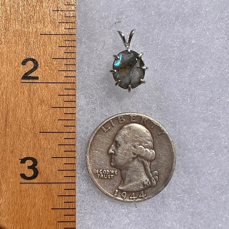 Labradorite Pendant Sterling Silver #5241-Moldavite Life