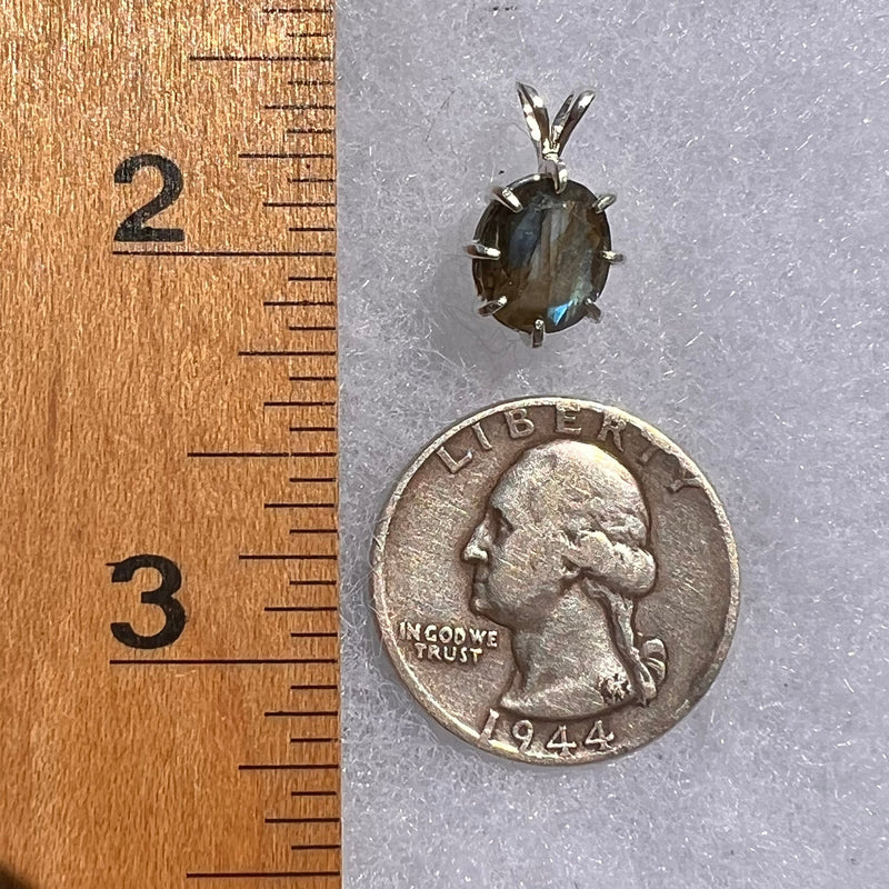 Labradorite Pendant Sterling Silver #5246-Moldavite Life