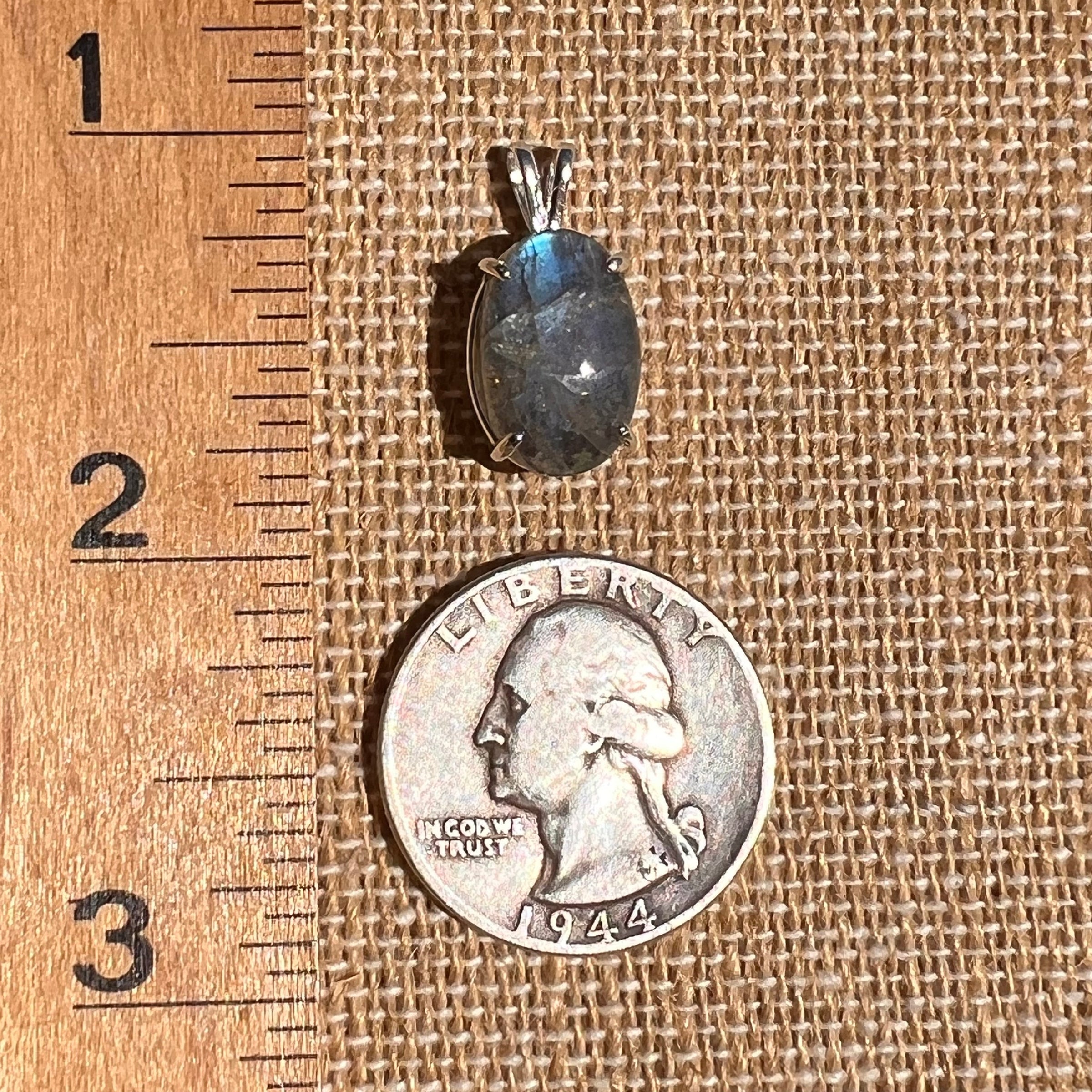 Labradorite Pendant Sterling Silver #6538