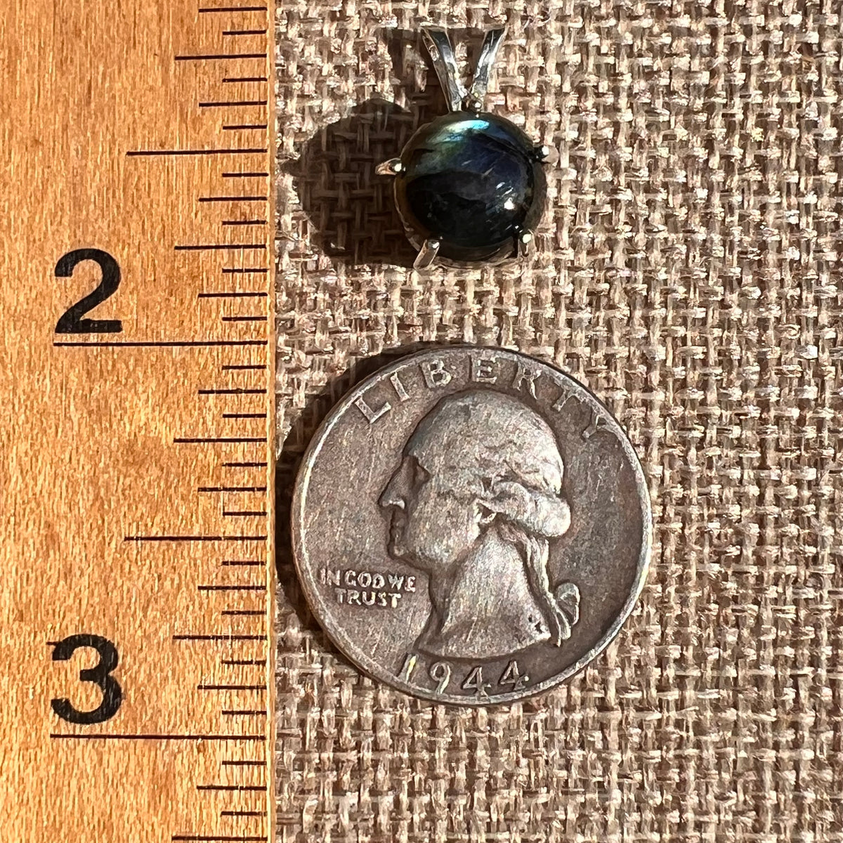 Labradorite Pendant Sterling Silver #8918-Moldavite Life