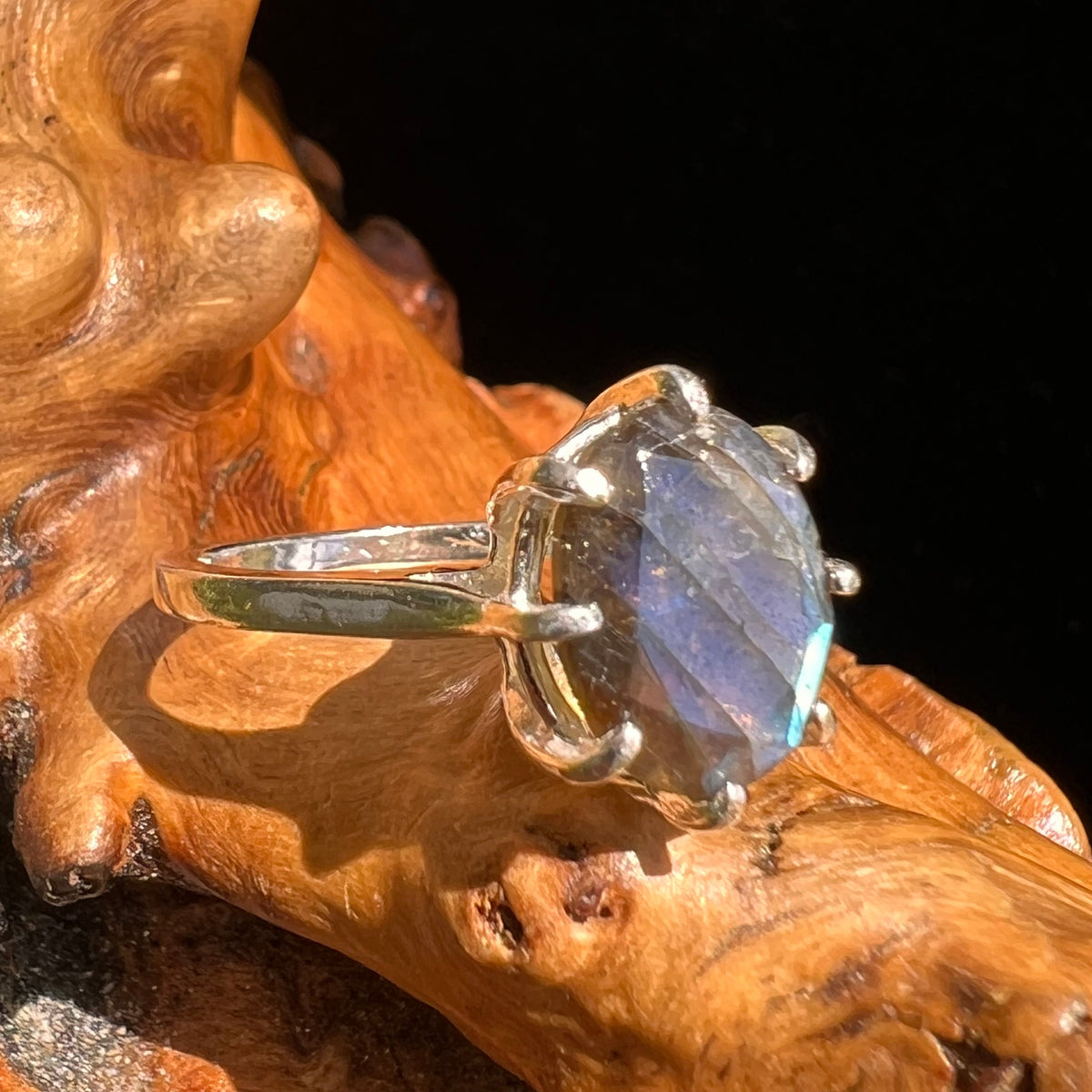 Labradorite Ring Sterling Silver Size 4.5 #5238-Moldavite Life