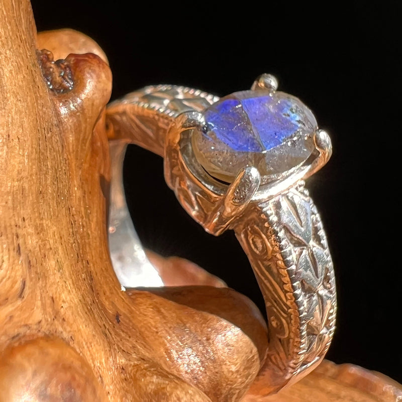 Labradorite Ring Sterling Silver Size 7.5 #5237-Moldavite Life