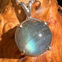 Labradorite Sphere Pendant Sterling Silver #5604-Moldavite Life