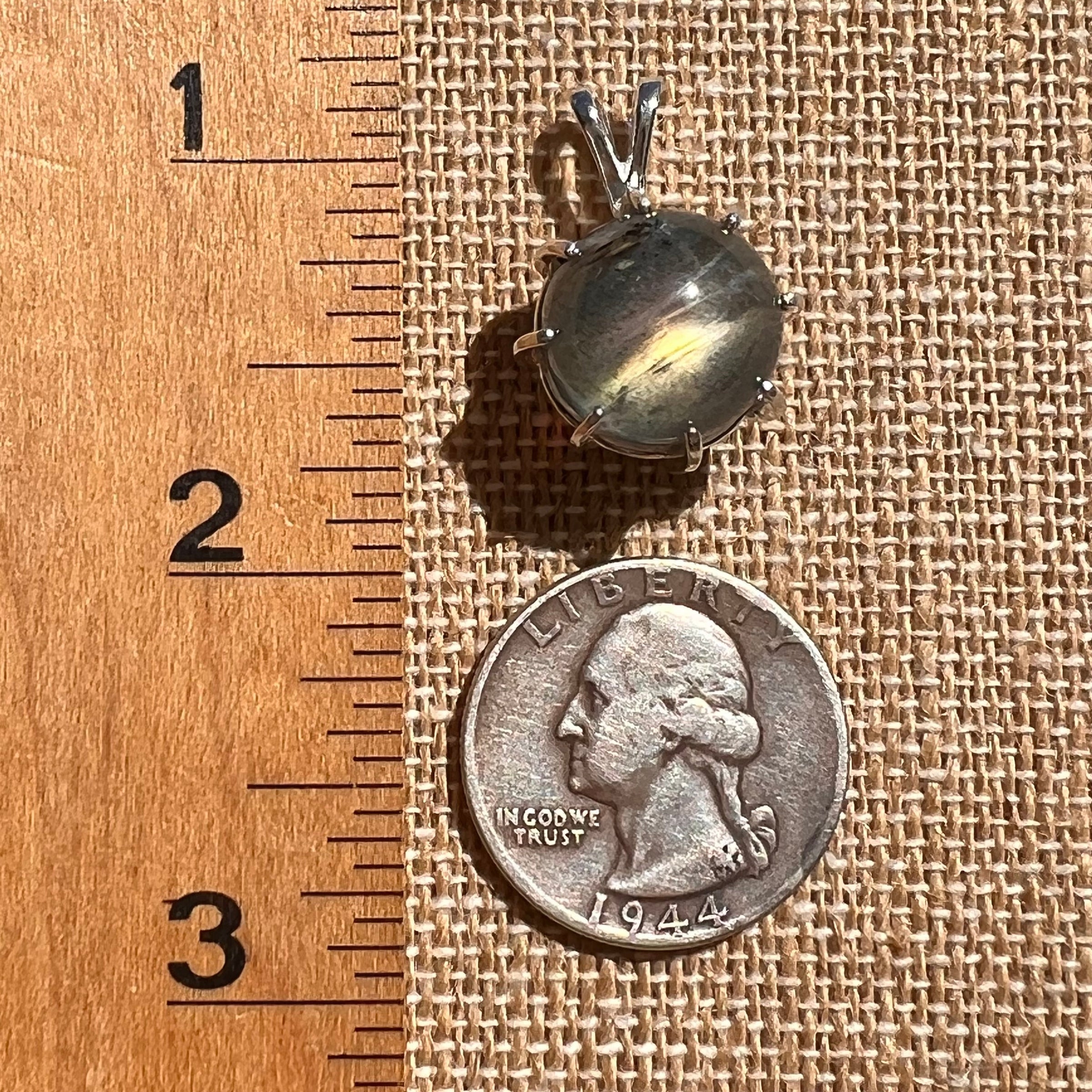 Labradorite Sphere Pendant Sterling Silver #5605-Moldavite Life
