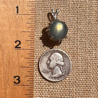 Labradorite Sphere Pendant Sterling Silver #5610-Moldavite Life