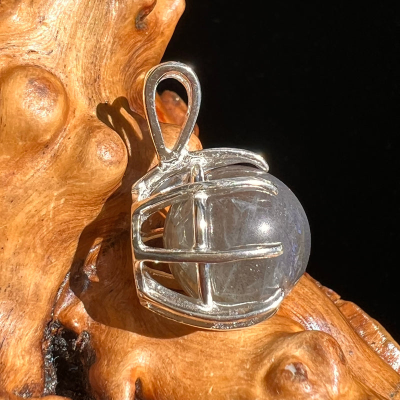 Labradorite Sphere Pendant Sterling Silver #5613-Moldavite Life