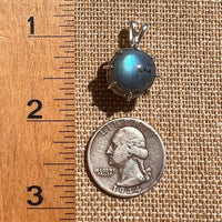 Labradorite Sphere Pendant Sterling Silver #5613-Moldavite Life