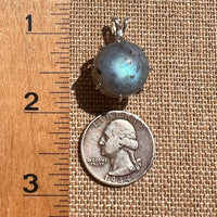 Labradorite Sphere Pendant Sterling Silver #5614-Moldavite Life