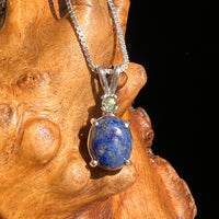 Lapis Lazuli & Moldavite Necklace Sterling Silver #6465