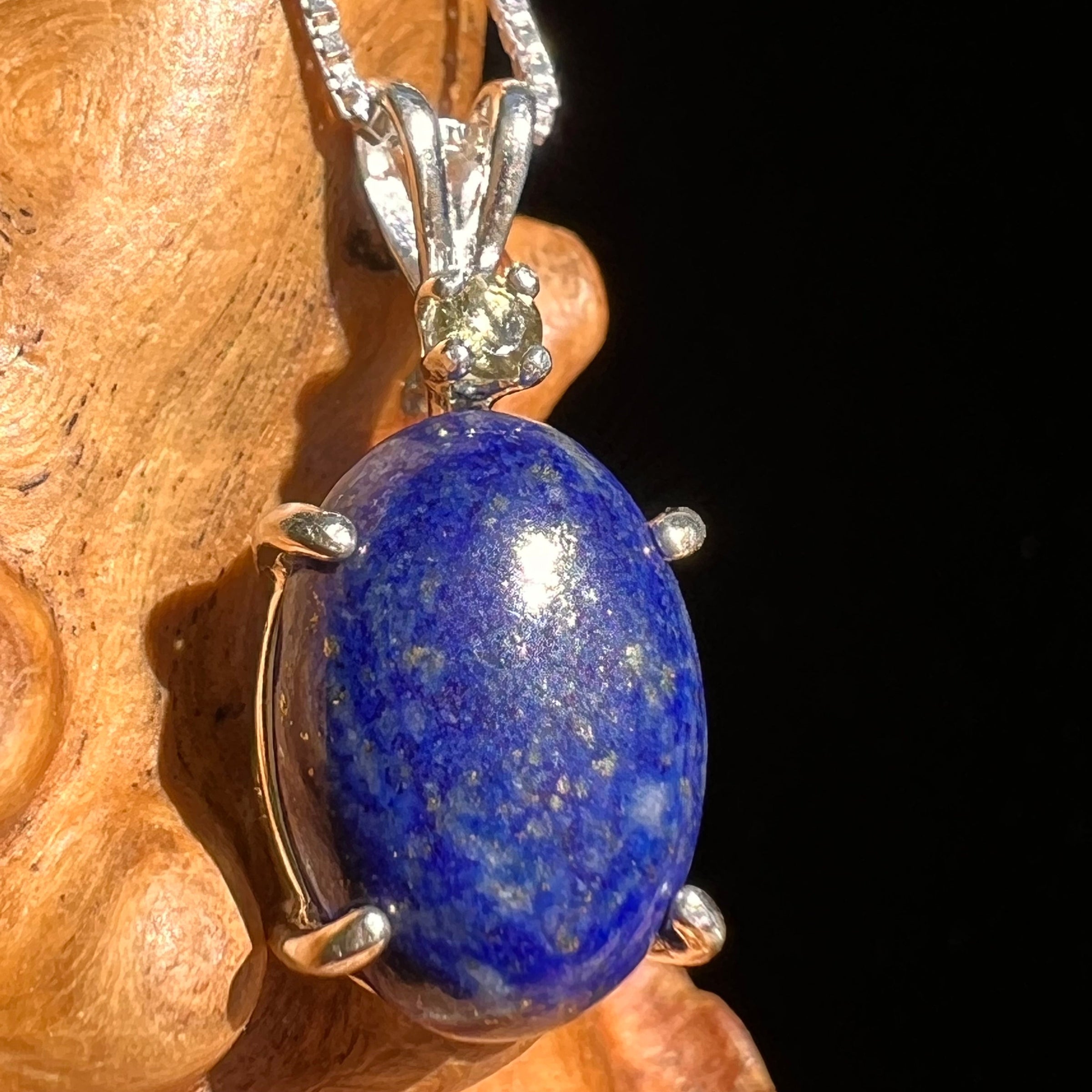 Lapis Lazuli & Moldavite Necklace Sterling Silver #6468