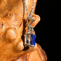 Lapis Lazuli & Moldavite Necklace Sterling Silver #8555-Moldavite Life