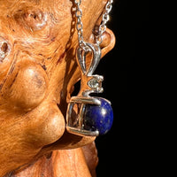 Lapis Lazuli & Moldavite Necklace Sterling Silver #8556-Moldavite Life