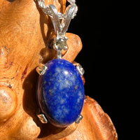 Lapis Lazuli & Moldavite Pendant Sterling Silver #8552-Moldavite Life