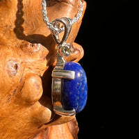 Lapis Lazuli & Moldavite Pendant Sterling Silver #8552-Moldavite Life