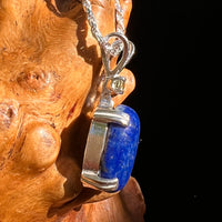 Lapis Lazuli & Moldavite Pendant Sterling Silver #8554-Moldavite Life