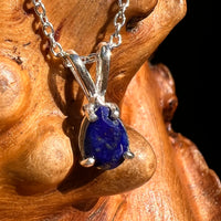 Lapis Lazuli Pear Necklace Sterling Silver #8558-Moldavite Life