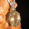 Lemon Quartz & Moldavite Necklace Sterling Silver #6262-Moldavite Life