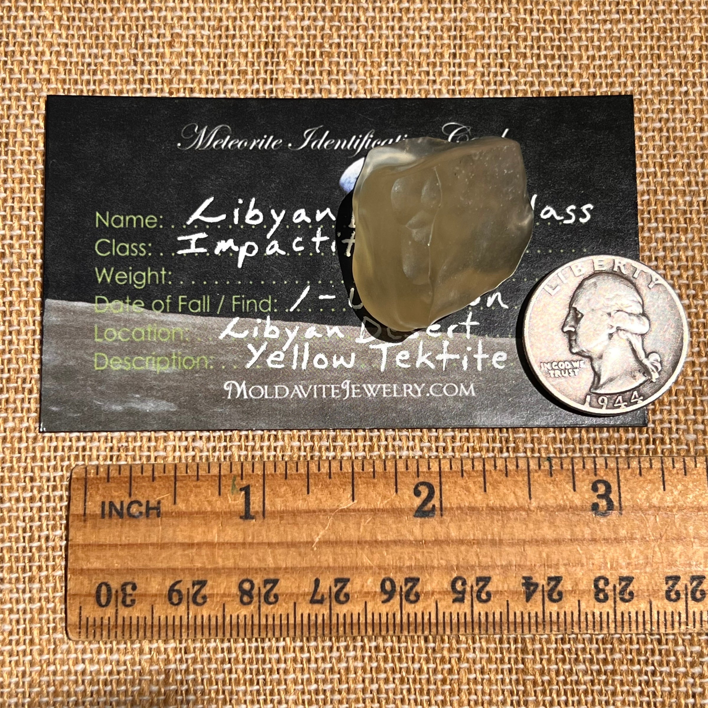 Libyan Desert Glass 14.8 grams #516-Moldavite Life
