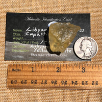 Libyan Desert Glass 15.3 grams #506-Moldavite Life