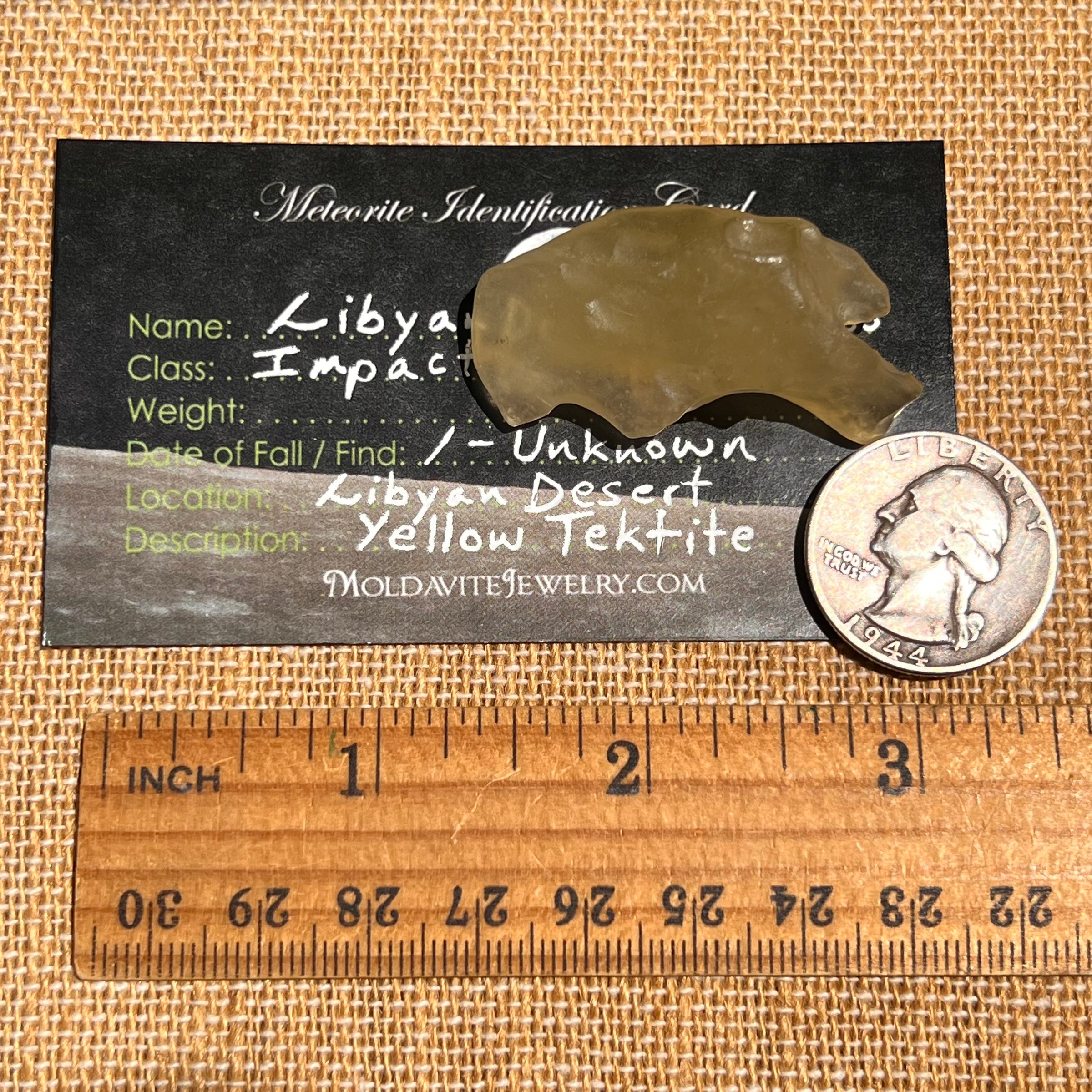 Libyan Desert Glass 15.3 grams #520-Moldavite Life