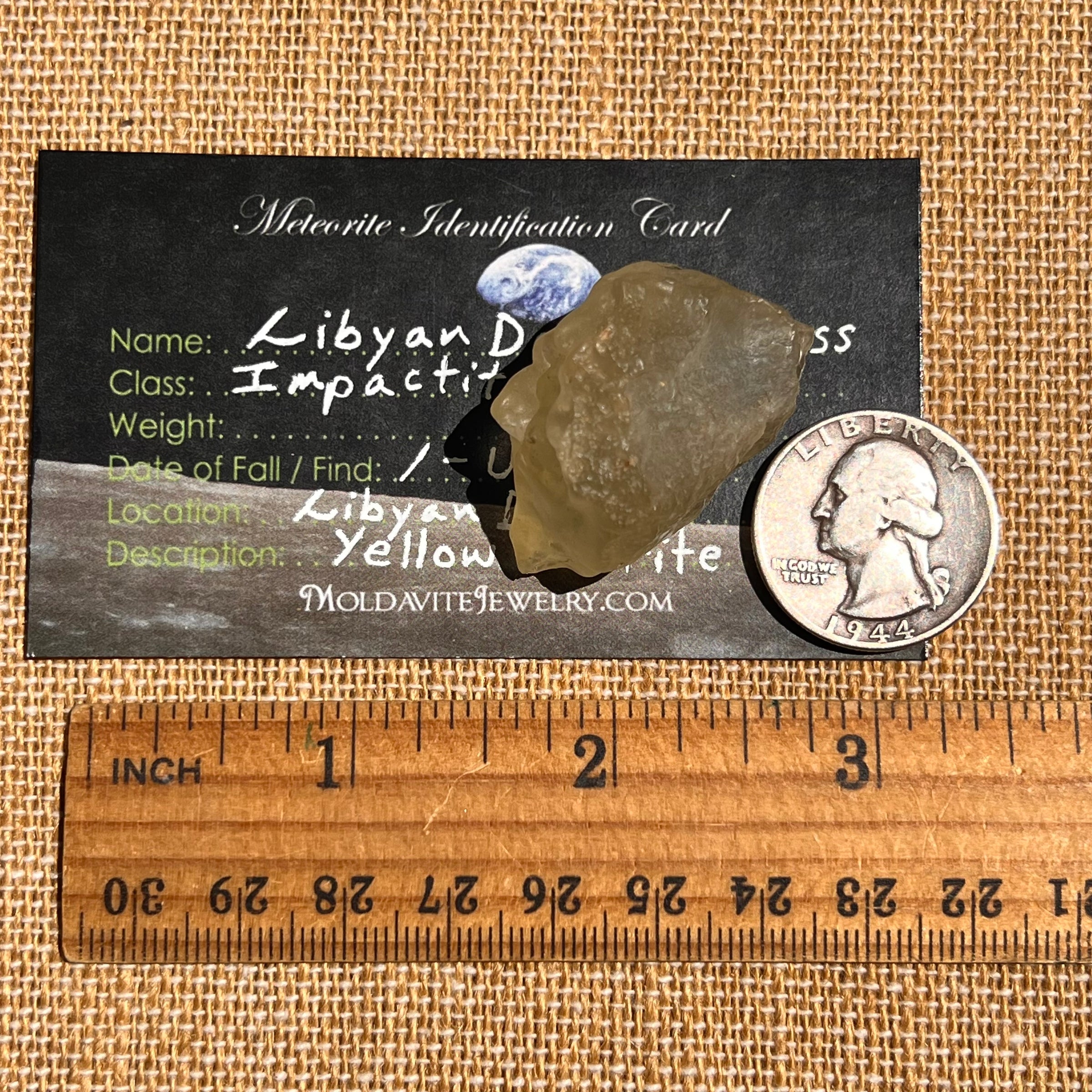 Libyan Desert Glass 17.4 grams #503-Moldavite Life