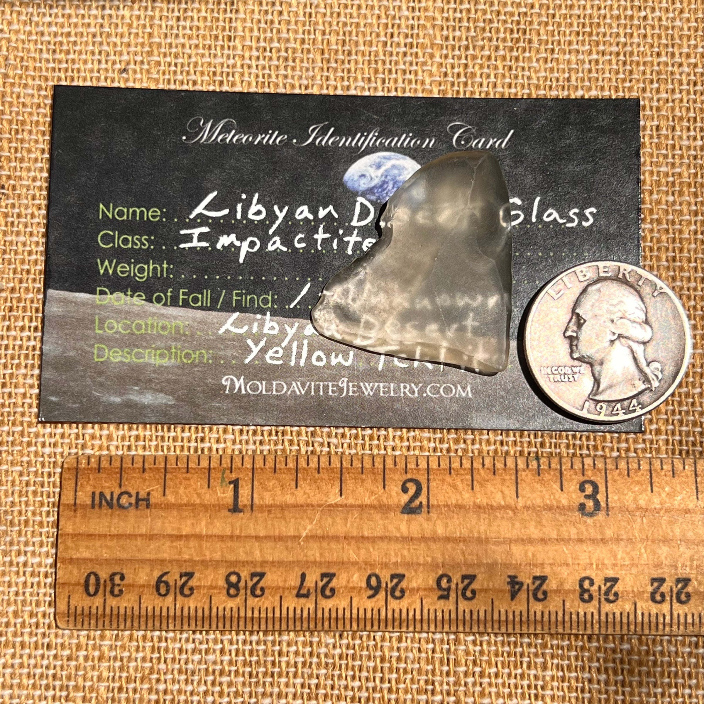 Libyan Desert Glass 5.1 grams #512-Moldavite Life