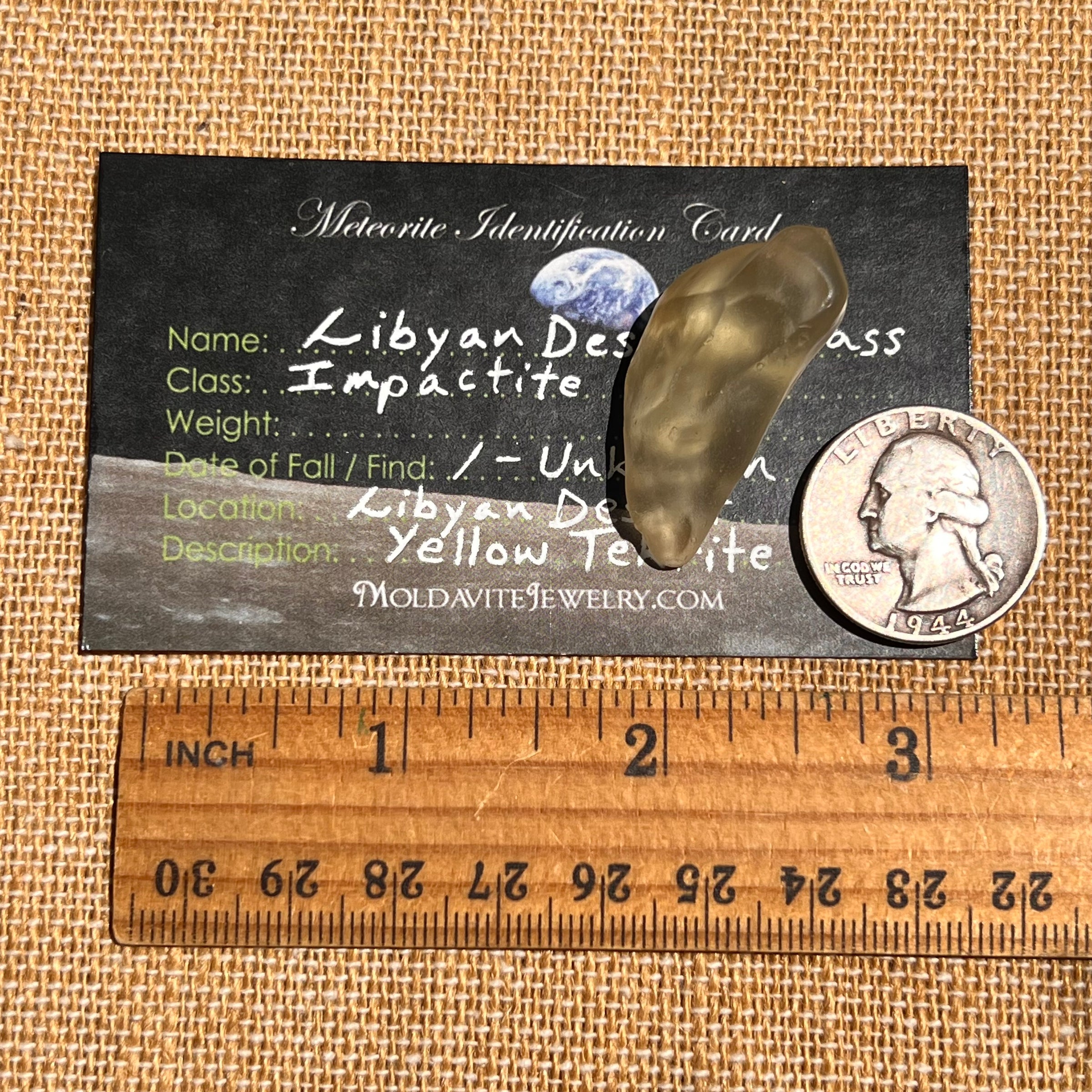 Libyan Desert Glass 9 grams #507-Moldavite Life