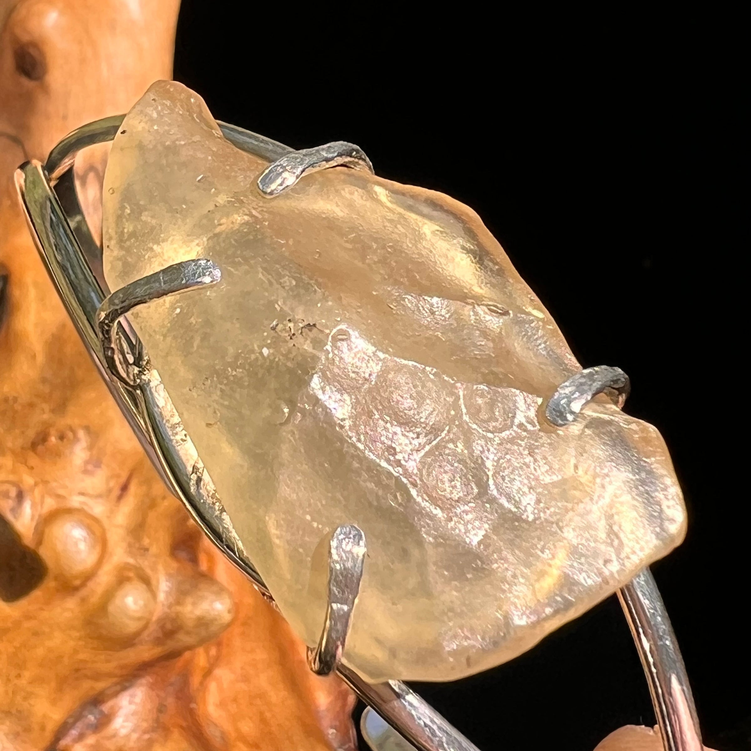 Libyan Desert Glass Bracelet Sterling Silver #8400-Moldavite Life