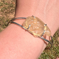 Libyan Desert Glass Bracelet Sterling Silver #8400-Moldavite Life