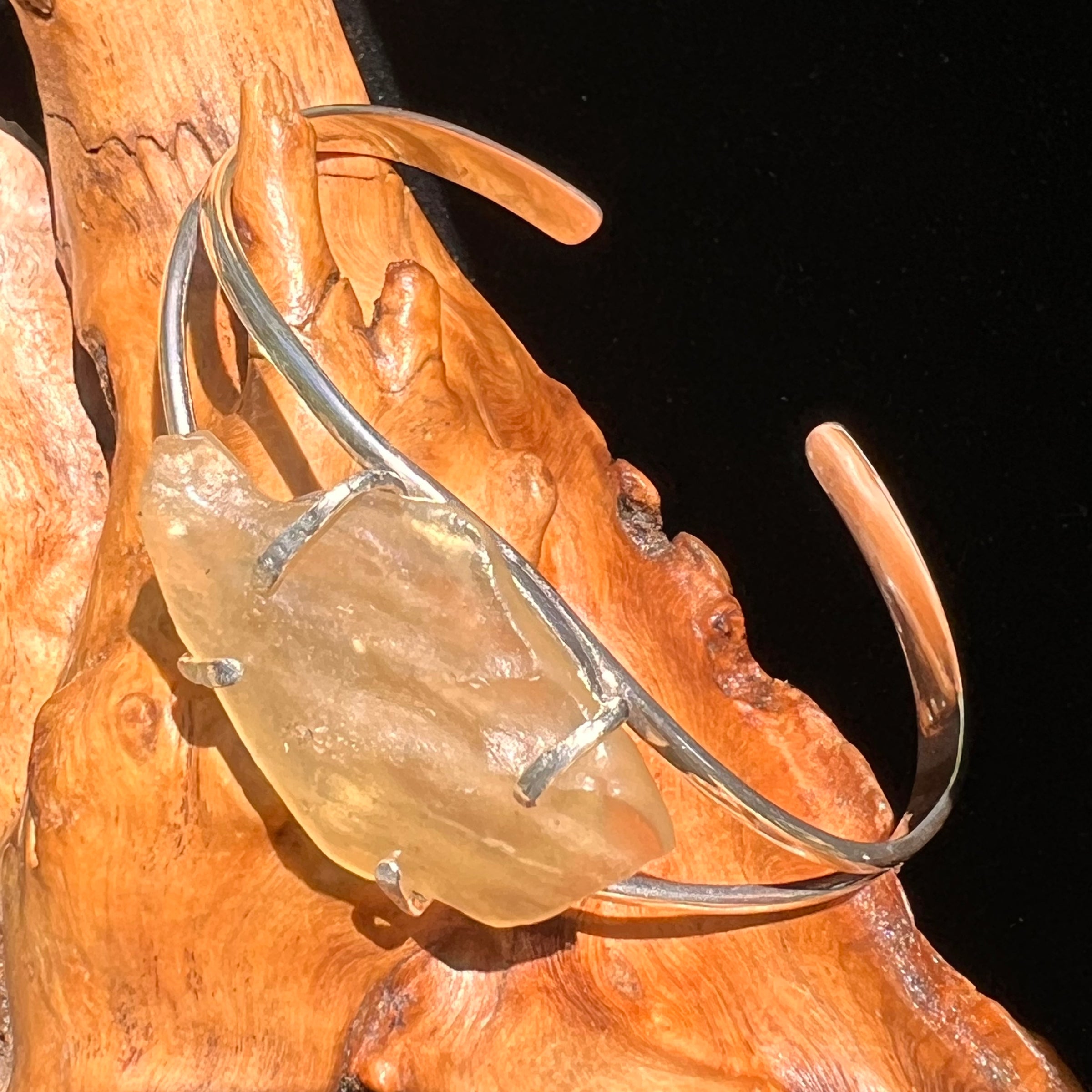 Libyan Desert Glass Bracelet Sterling Silver #8400-Moldavite Life