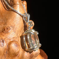 Libyan Desert Glass & Moldavite Necklace Sterling #5195-Moldavite Life