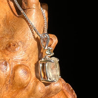 Libyan Desert Glass & Moldavite Necklace Sterling #5203-Moldavite Life