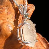 Libyan Desert Glass & Moldavite Necklace Sterling #7544-Moldavite Life