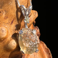 Libyan Desert Glass & Moldavite Necklace Sterling #8294-Moldavite Life