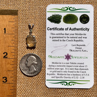 Libyan Desert Glass & Moldavite Necklace Sterling #8294-Moldavite Life
