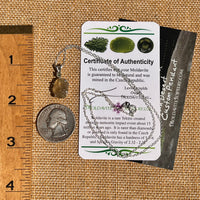 Libyan Desert Glass & Moldavite Necklace Sterling #8401-Moldavite Life