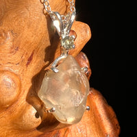 Libyan Desert Glass & Moldavite Necklace Sterling #8402-Moldavite Life