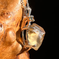 Libyan Desert Glass & Moldavite Necklace Sterling #8403-Moldavite Life