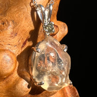 Libyan Desert Glass & Moldavite Necklace Sterling #8405-Moldavite Life