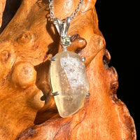 Libyan Desert Glass & Moldavite Necklace Sterling #8406-Moldavite Life
