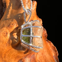 Libyan Desert Glass & Moldavite Pendant Sterling #7545-Moldavite Life