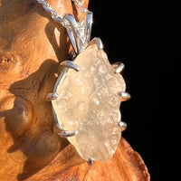 Libyan Desert Glass & Moldavite Pendant Sterling #7546-Moldavite Life