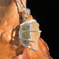 Libyan Desert Glass & Moldavite Pendant Sterling #7546-Moldavite Life