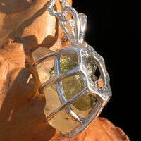 Libyan Desert Glass & Moldavite Pendant Sterling #7547-Moldavite Life