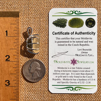 Libyan Desert Glass & Moldavite Pendant Sterling #7547-Moldavite Life