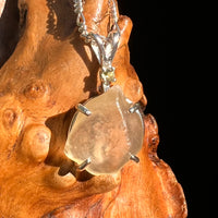 Libyan Desert Glass & Moldavite Pendant Sterling #8407-Moldavite Life