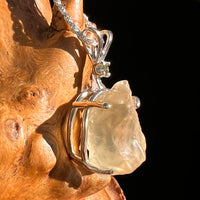Libyan Desert Glass & Moldavite Pendant Sterling #8409-Moldavite Life